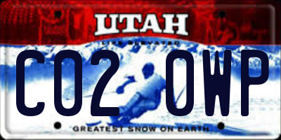 UT license plate C020WP