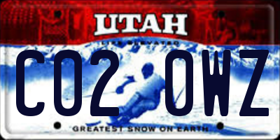 UT license plate C020WZ