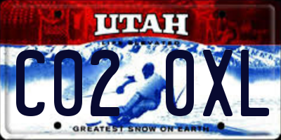 UT license plate C020XL