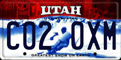 UT license plate C020XM
