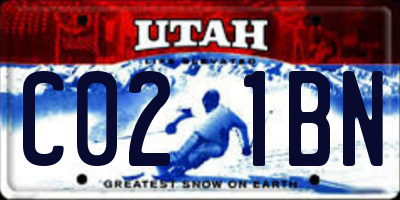 UT license plate C021BN