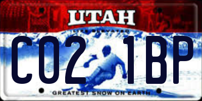 UT license plate C021BP