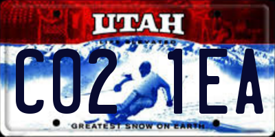 UT license plate C021EA