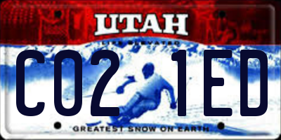 UT license plate C021ED