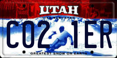 UT license plate C021ER