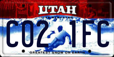 UT license plate C021FC