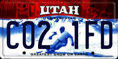 UT license plate C021FD