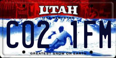 UT license plate C021FM