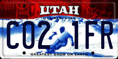 UT license plate C021FR