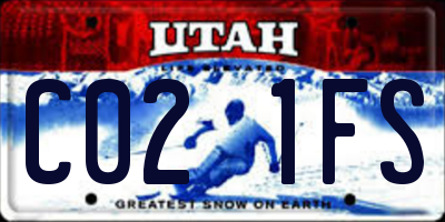 UT license plate C021FS