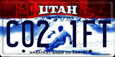 UT license plate C021FT