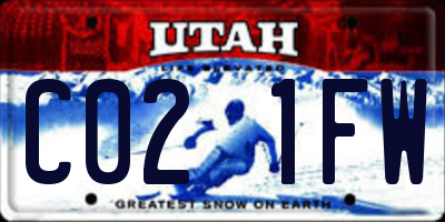 UT license plate C021FW
