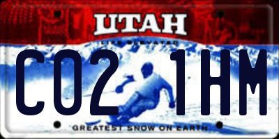 UT license plate C021HM