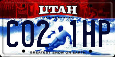 UT license plate C021HP