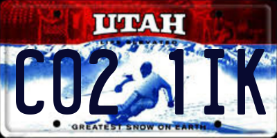 UT license plate C021IK