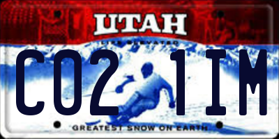 UT license plate C021IM