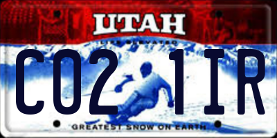UT license plate C021IR