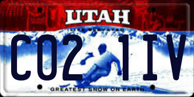 UT license plate C021IV