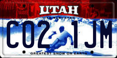 UT license plate C021JM
