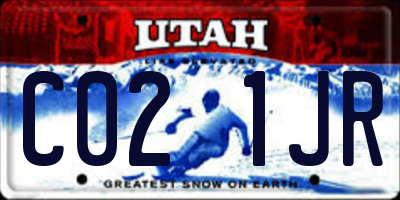 UT license plate C021JR