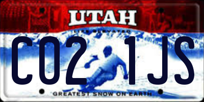 UT license plate C021JS