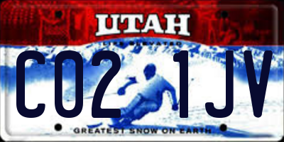 UT license plate C021JV