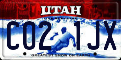 UT license plate C021JX