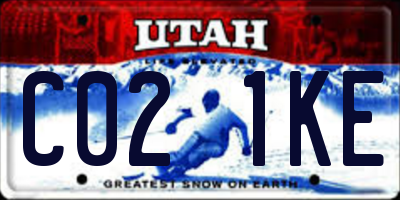 UT license plate C021KE