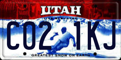 UT license plate C021KJ