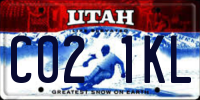 UT license plate C021KL