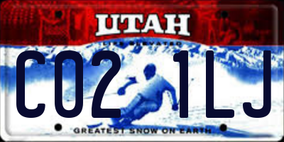 UT license plate C021LJ