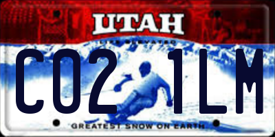 UT license plate C021LM