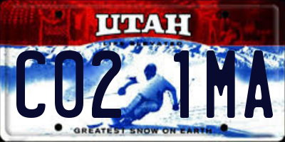 UT license plate C021MA