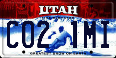 UT license plate C021MI