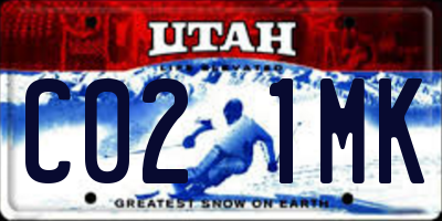 UT license plate C021MK
