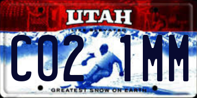 UT license plate C021MM