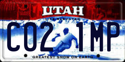 UT license plate C021MP