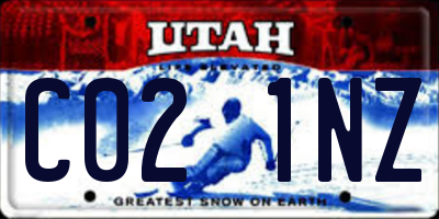 UT license plate C021NZ