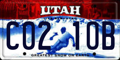 UT license plate C021OB