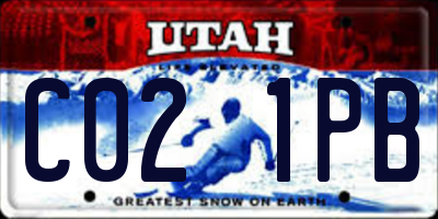 UT license plate C021PB