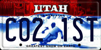 UT license plate C021ST