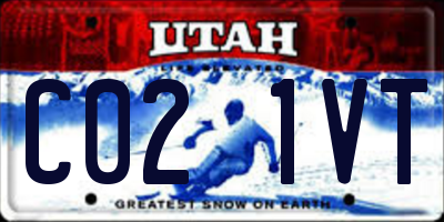 UT license plate C021VT