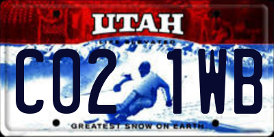 UT license plate C021WB