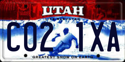 UT license plate C021XA