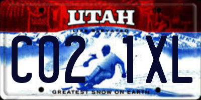 UT license plate C021XL