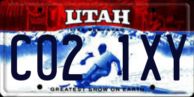 UT license plate C021XY