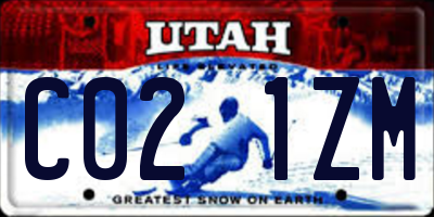 UT license plate C021ZM