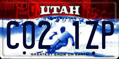 UT license plate C021ZP