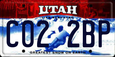 UT license plate C022BP