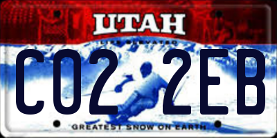 UT license plate C022EB